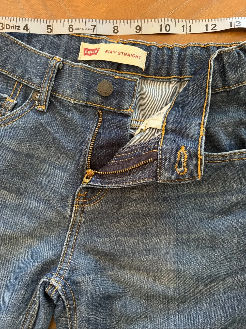 Levi's Straight Boys Denim Jeans in Blue